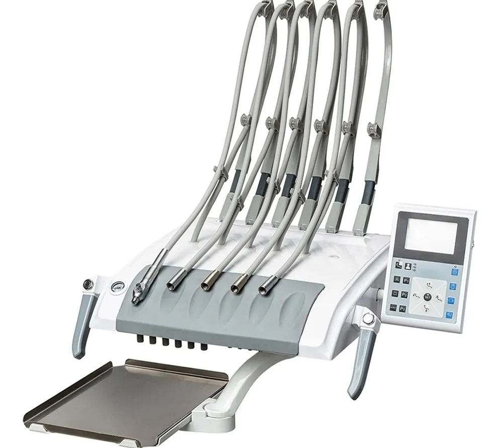 mercury safety m2 стоматологическая установка с нижней/верхней подачей инструментов с 24-диодным светильником  8