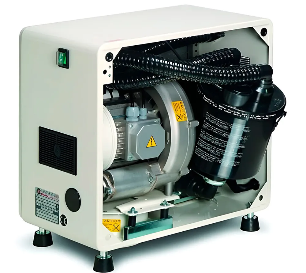 cattani mono-jet alpha стоматологический аспиратор с сепаратором для 1 установки, с кожухом, 1250 л/мин  2