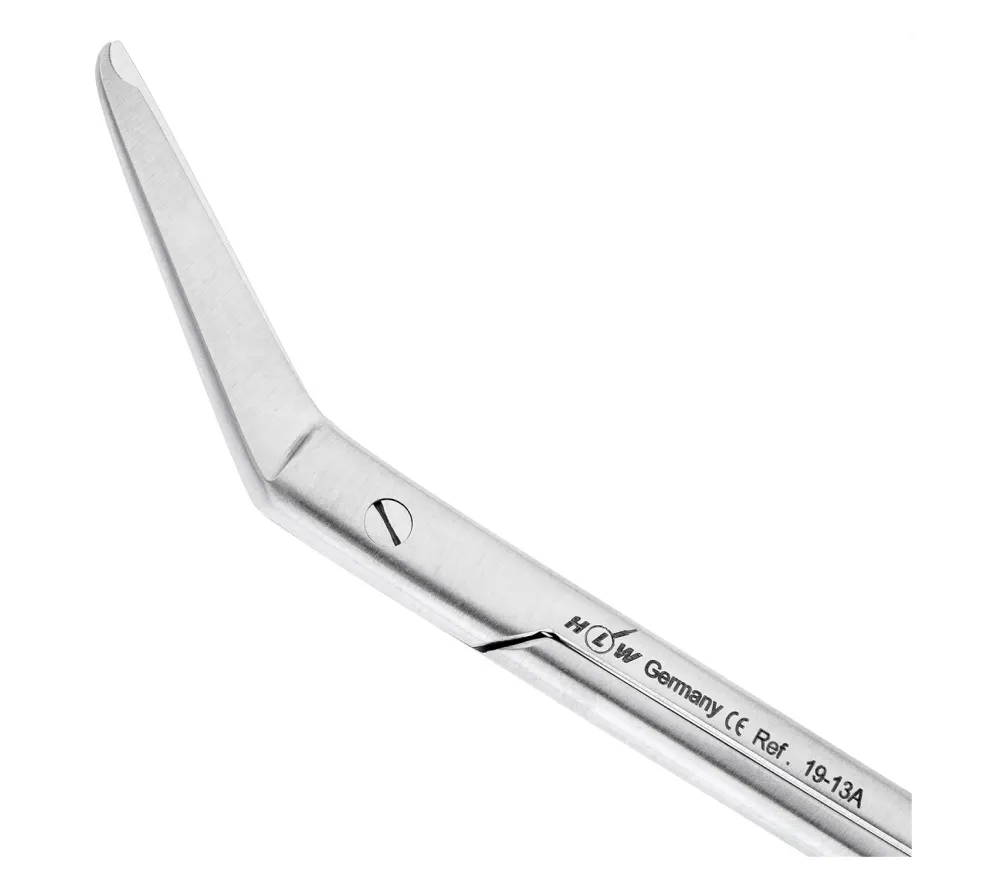 hlw nahtschere 19-13a,115 мм ножницы хирургические угловые для снятия швов  2