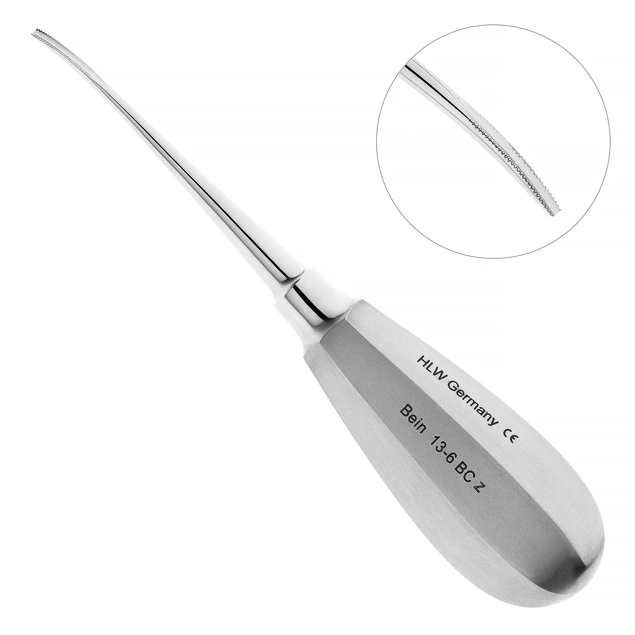 hlw bein элеватор, зубчатый, изогнутый,2 мм