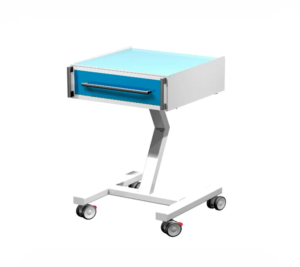 arkodor ar-31.1 передвижной столик с одним выдвижным ящиком, сверху стекло на квадратной ноге