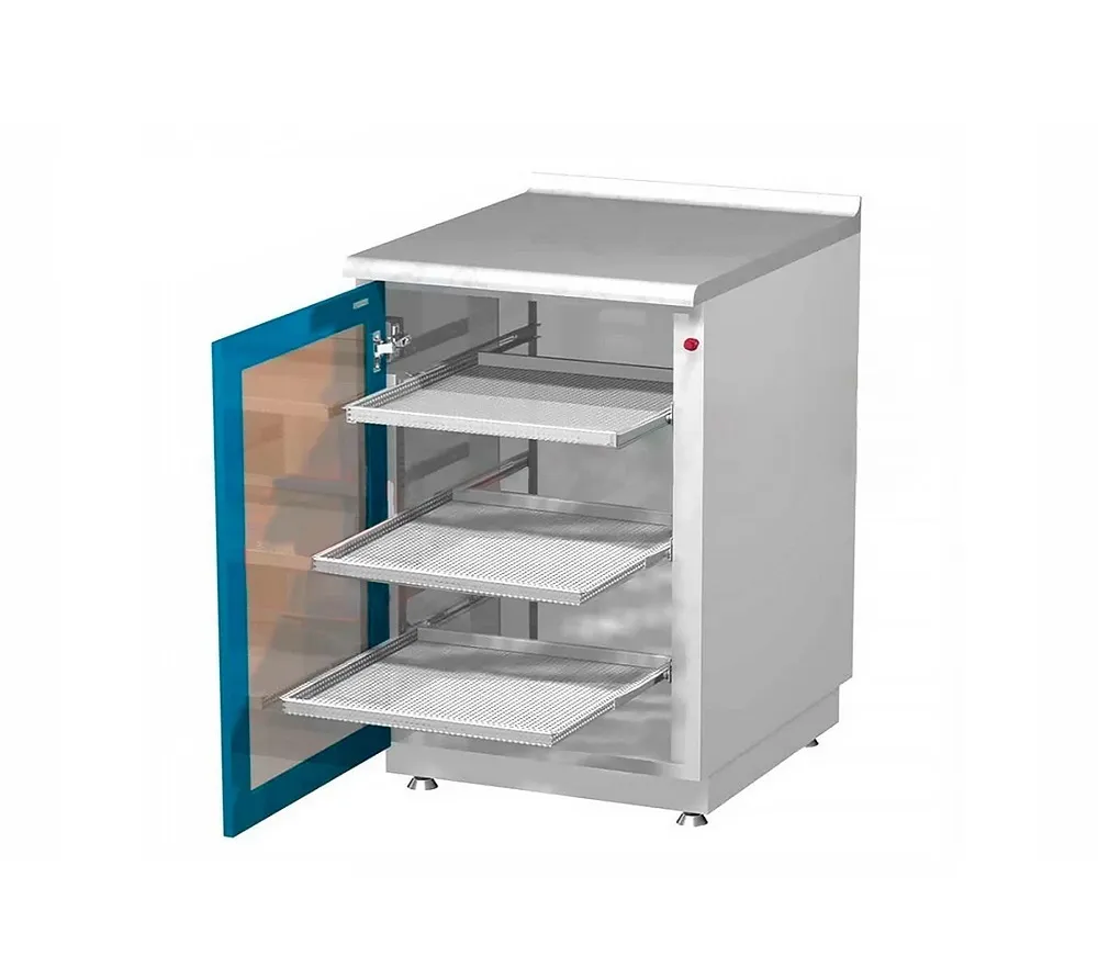 arkodor ar-11c металлическая тумба с распашной застекленной дверью, тремя металлическими выдвижными полками, бактерицидной лампой philips