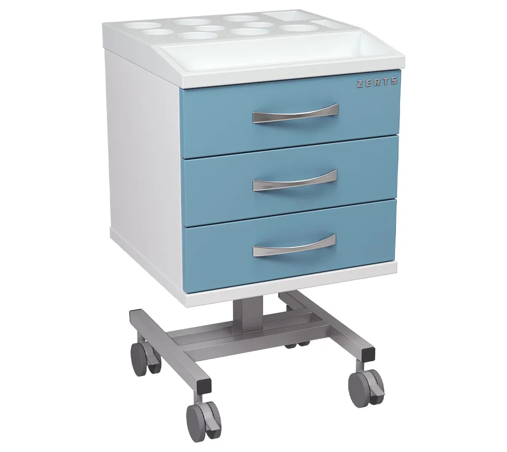 zerts стол для врача мобильный с консолью серии acrylat