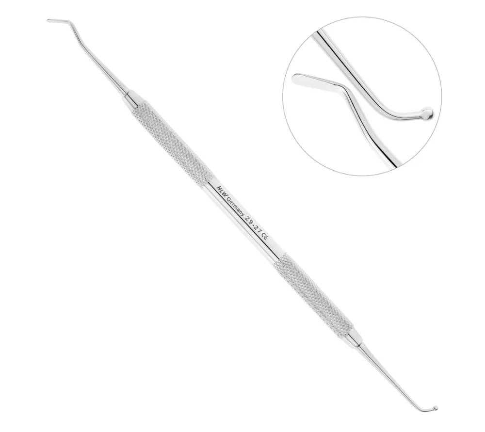 hlw гладилка дистальная комбинированная с шаровидным штопфером, 1,0 мм.