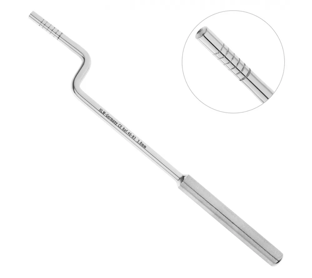 hlw остеотом изогнутый bajonett, 3,8 мм