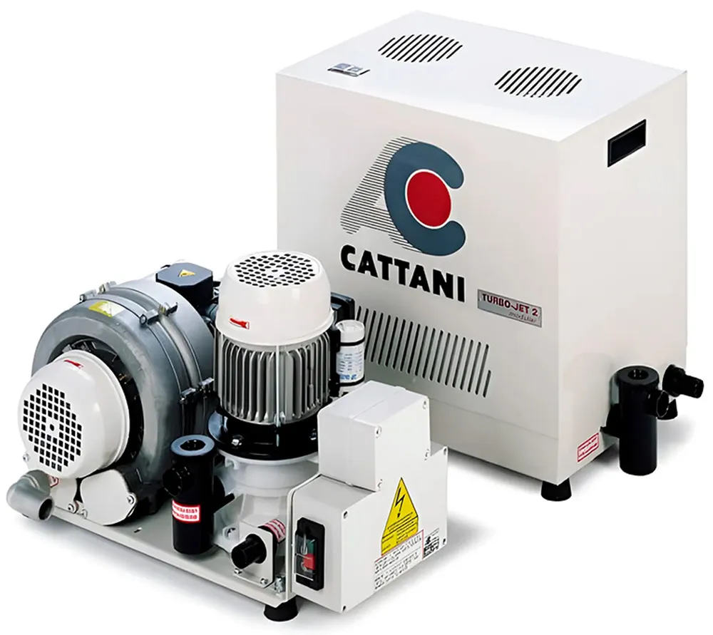 cattani turbo-jet 2 стоматологический аспиратор для влажной аспирации, с кожухом