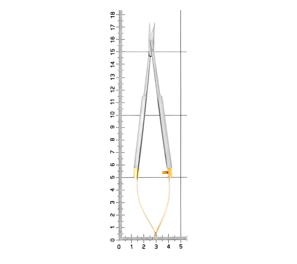 hlw micro schere tc ножницы хирургические изогнутые, 170 мм  5