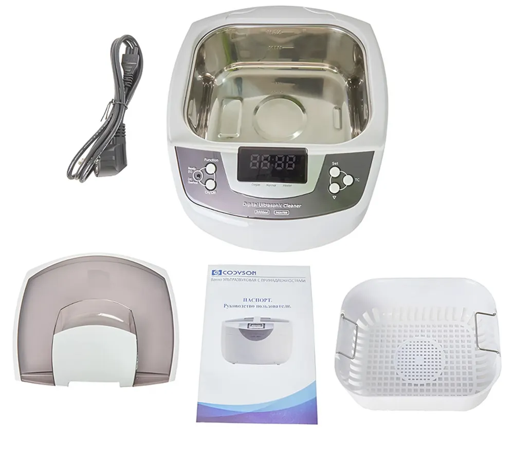 codyson cd-4810 ультразвуковая мойка с подогревом, 2 л  3