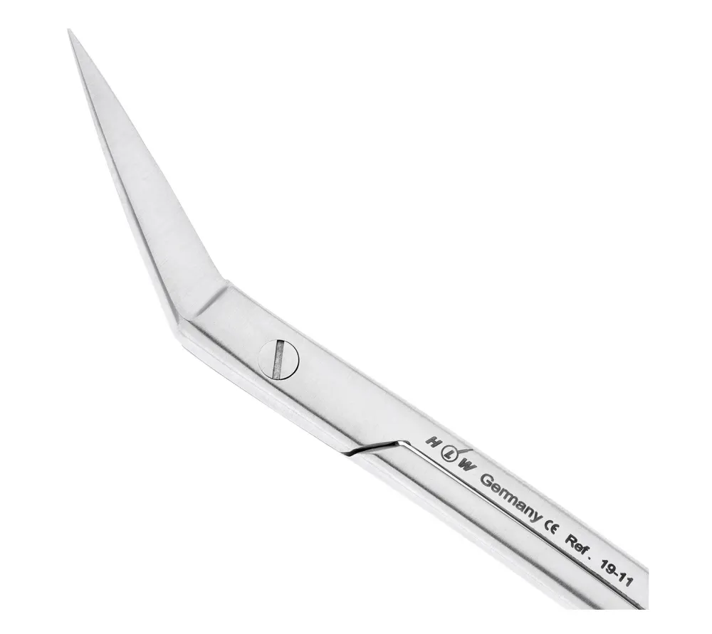 hlw goldmann-fox ножницы хирургические угловые, 160 мм  2