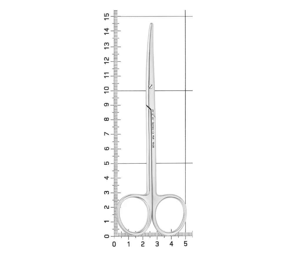 hlw metzenbaum ножницы тупоконечные изогнутые, 145 мм  5