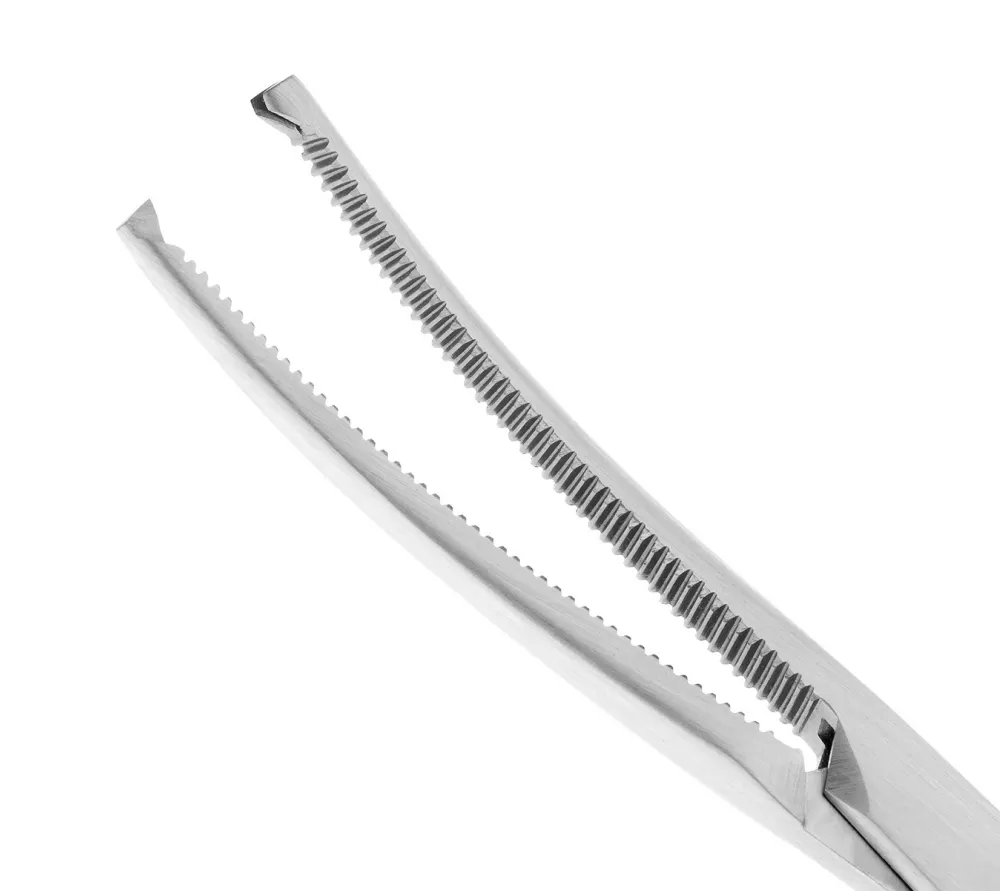 hlw kocherklemme зажим хирургический с зубчиками изогнутый, 15 см  3