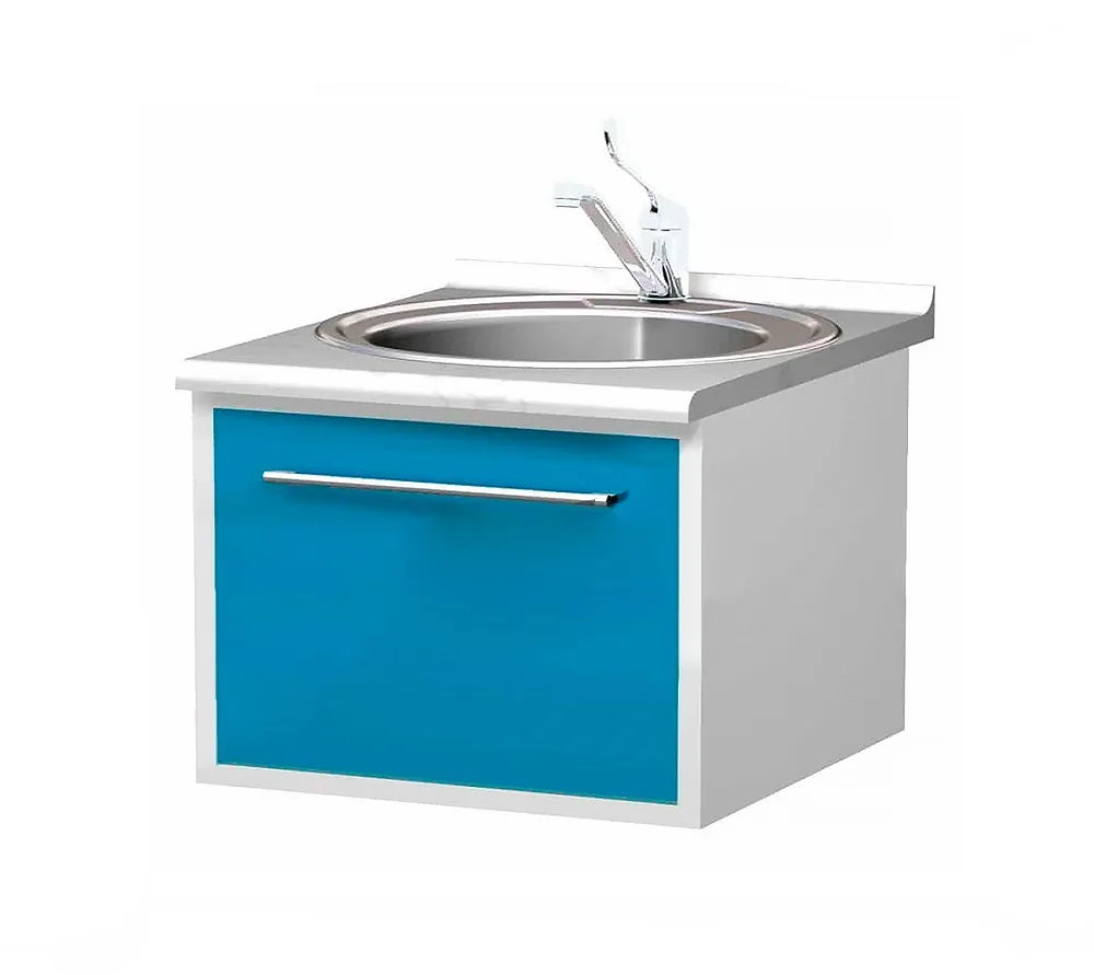 arkodor ar-t04 металлическая настенная тумба с распашной металлической дверью, мойкой и смесителем