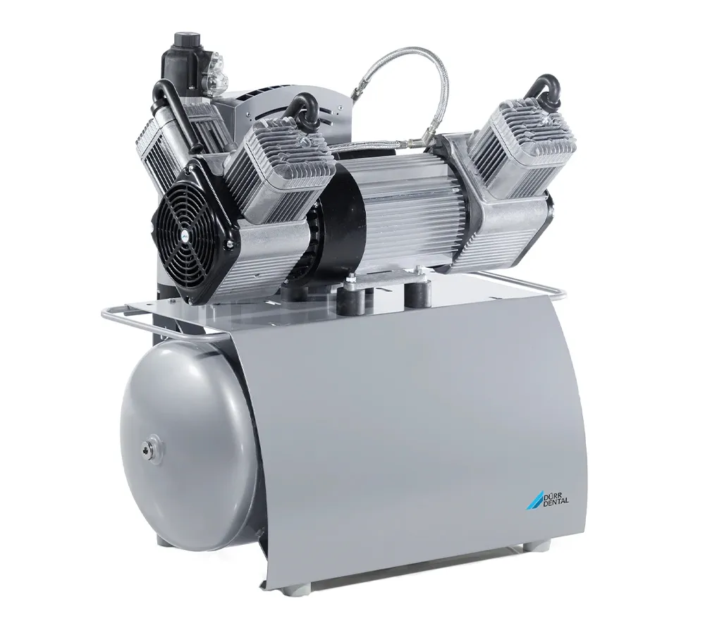 dürr dental trio трехцилиндровый безмасляный компрессор, c мембранным осушителем, с ресивером 50 л, 160 л/мин