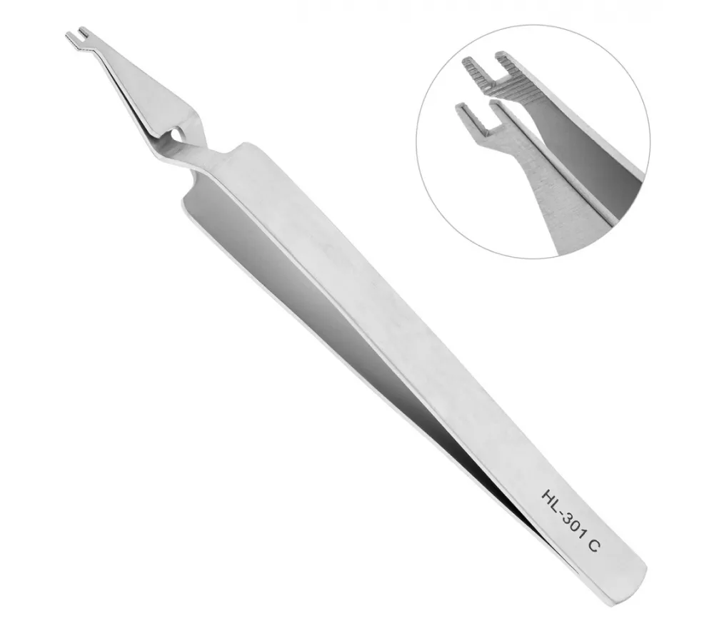 hlw пинцет обратный, 13 см