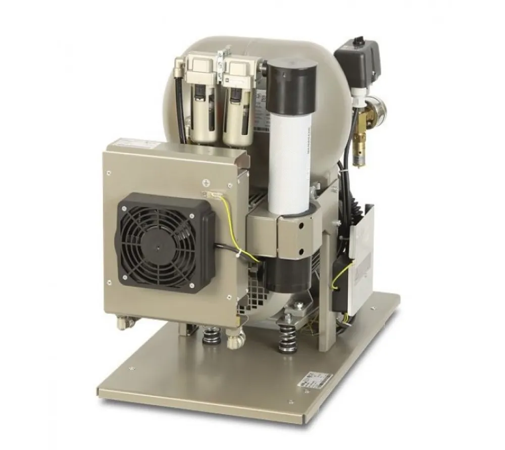 ekom dk50 10 s безмасляный компрессор для одной стоматологической установки с кожухом, без осушителя, с ресивером 10 л, 70 л/мин  4