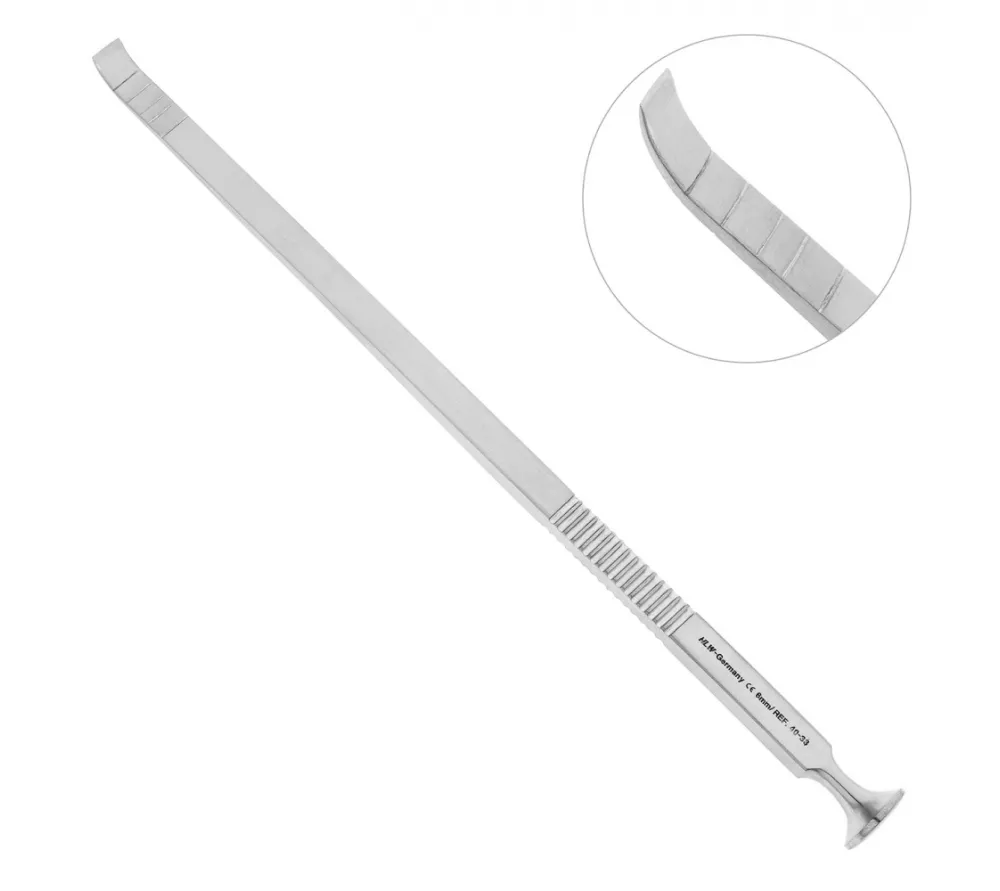 hlw долото хирургическое изогнутое, рабочая часть 6мм, 17,5 см