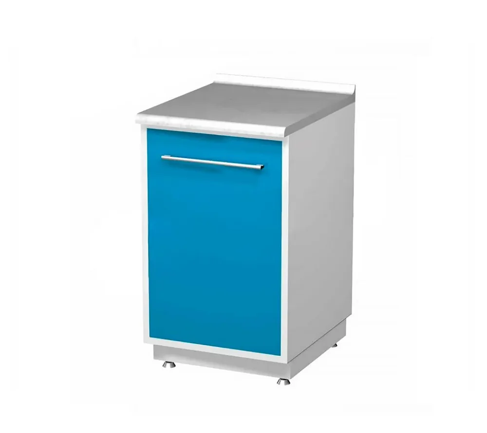 arkodor ar-06 металлическая тумба с распашной металлической дверью и двумя стеклянными полками