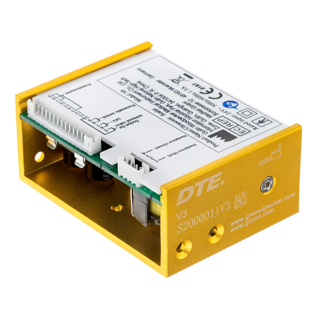 woodpecker dte-v3 встраиваемый ультразвуковой скалер, 6 насадок в комплекте (ed1t, gd1tx2, gd2t, gd4t, pd1t)