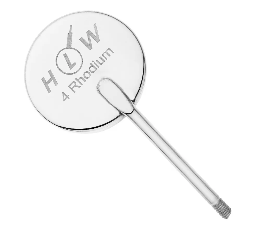 hlw зеркало стоматологическое, родий, №4, 22 мм (упак 12 шт)  2