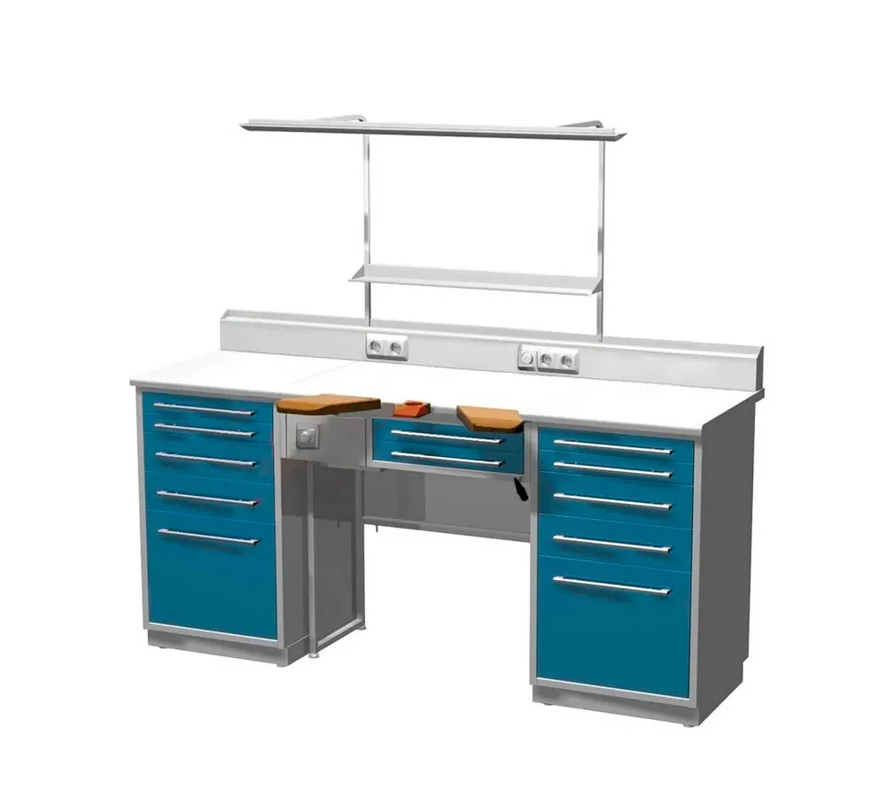 arkodor ar-e31 стол зуботехнический на одно рабочее место, двухтумбовый