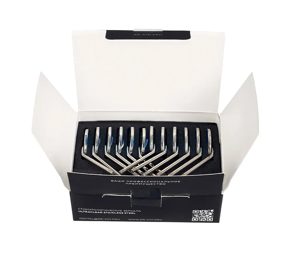 dr.kim ultraclear stainless steel (ss) зеркало ультраяркое одностороннее без ручки (12 шт.)  4