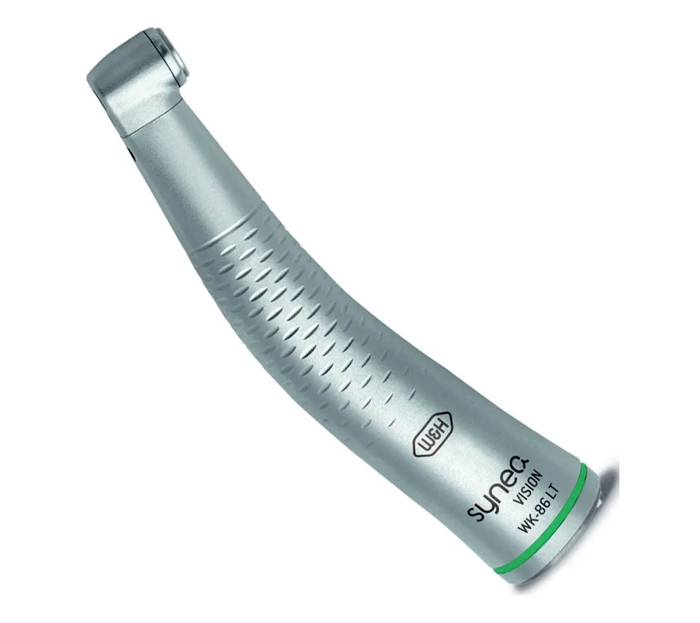 w&h dentalwerk synea vision wk-86 lt угловой наконечник со светом и кнопочным зажимом бора, 10:1