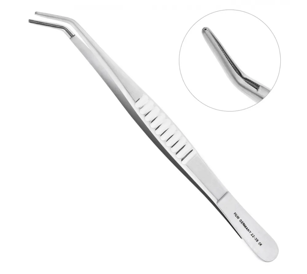 hlw de bakey пинцет атравматичный изогнутый, 150 мм