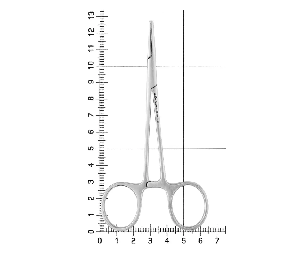 hlw kocherklemme зажим хирургический изогнутый с зубчиками, 12,5 см  5