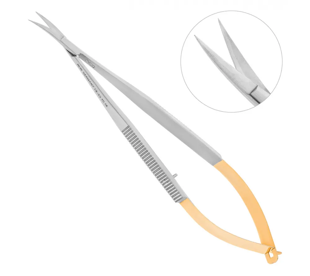 hlw castroviejo tc ножницы хирургические изогнутые, 140 см