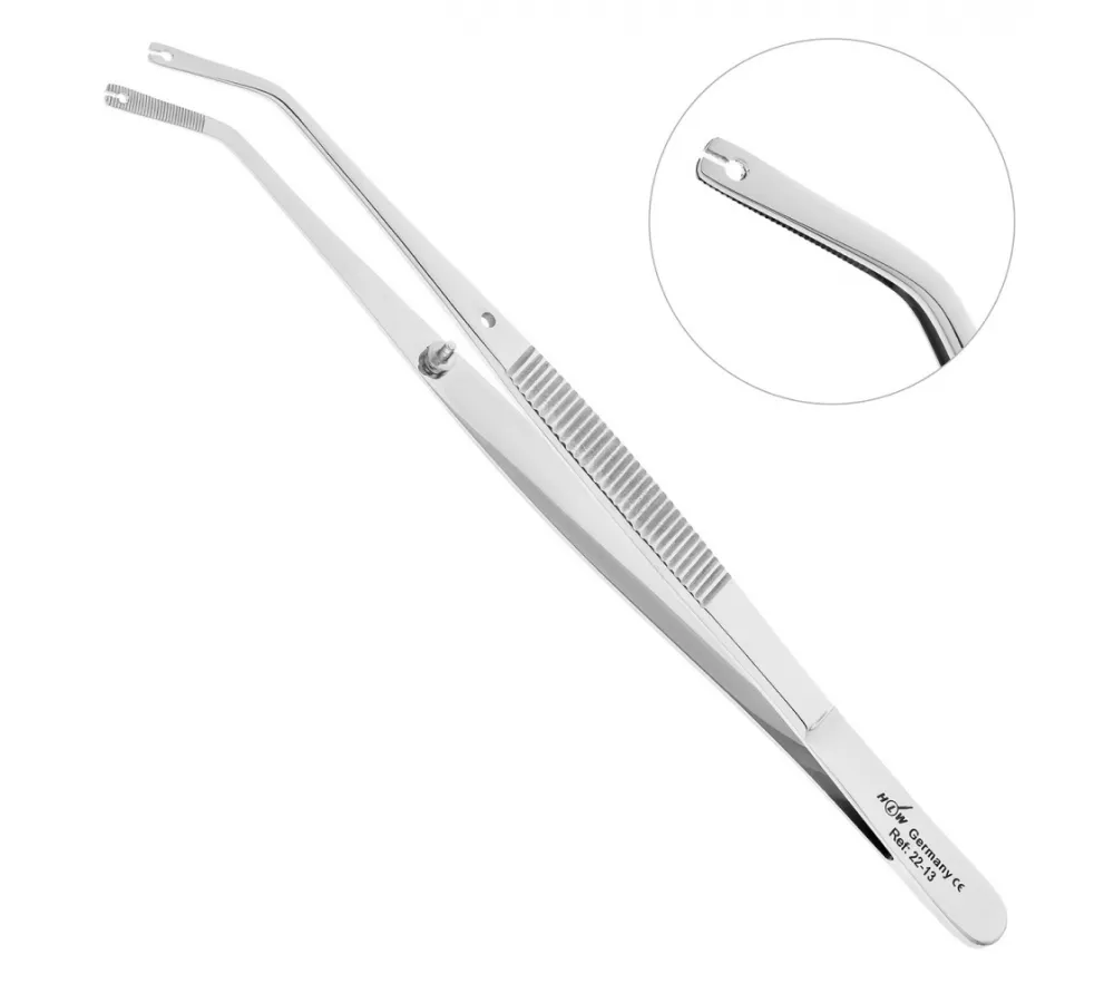 hlw пинцет шовный угловой, 150 мм