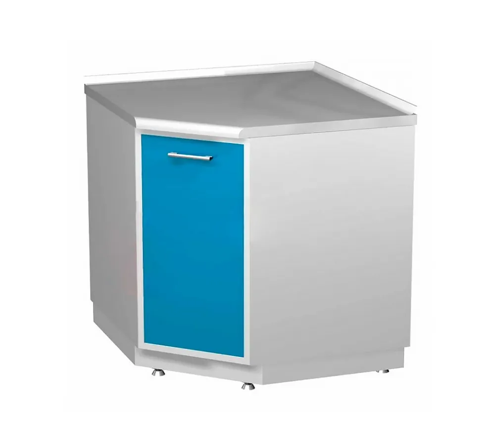 arkodor ar-05y металлическая угловая тумба, с распашной дверью и одной полкой