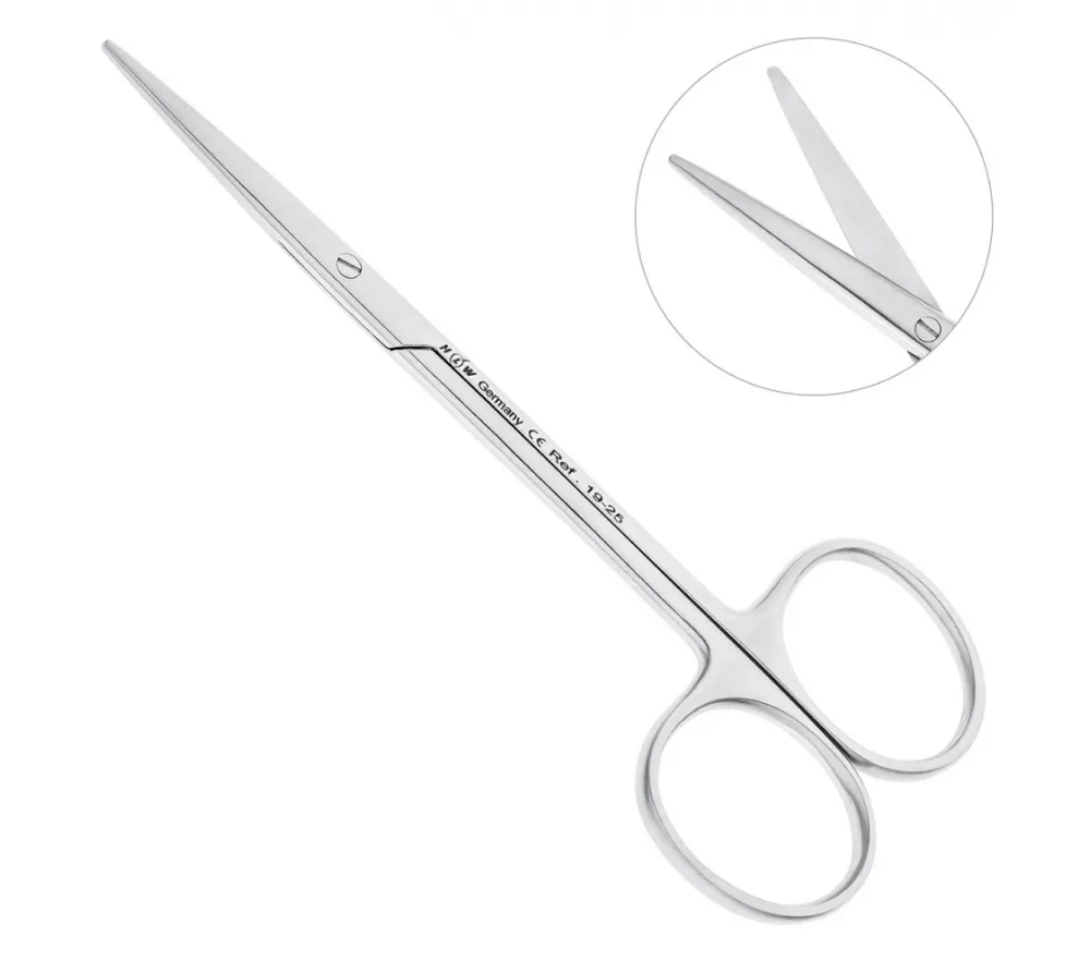 hlw metzenbaum ножницы хирургические прямые, 120 мм, тупой кончик