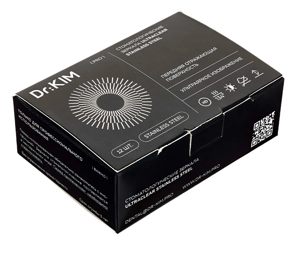 dr.kim ultraclear stainless steel (ss) зеркало ультраяркое одностороннее без ручки (12 шт.)  2