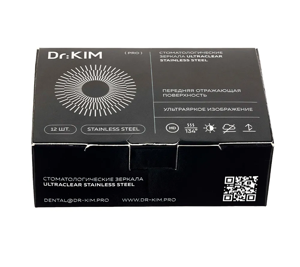 dr.kim ultraclear stainless steel (ss) зеркало ультраяркое одностороннее без ручки (12 шт.)  3