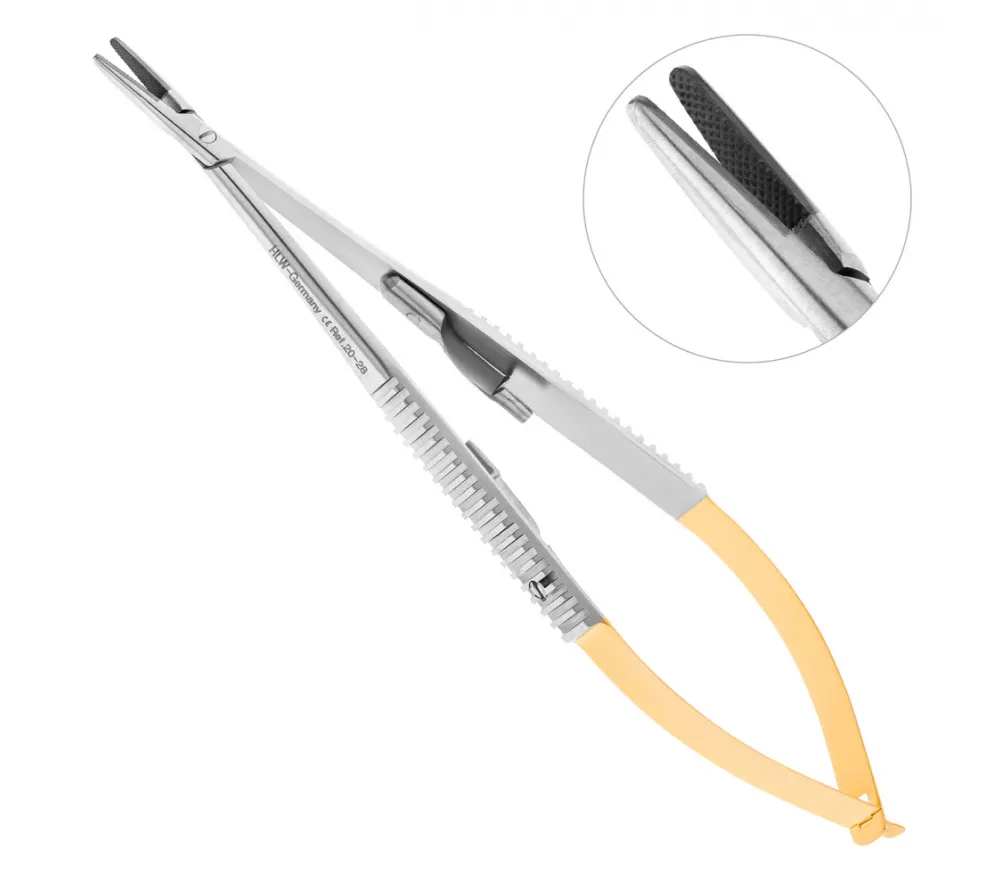 hlw castroviejo tс иглодержатель микрохирургический прямой, 14,0 см