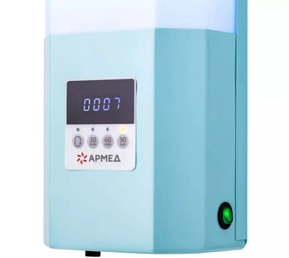 армед safe air 215 m облучатель-рециркулятор медицинский, с металлическим корпусом, 2 лампы, 60 м3/ч  3