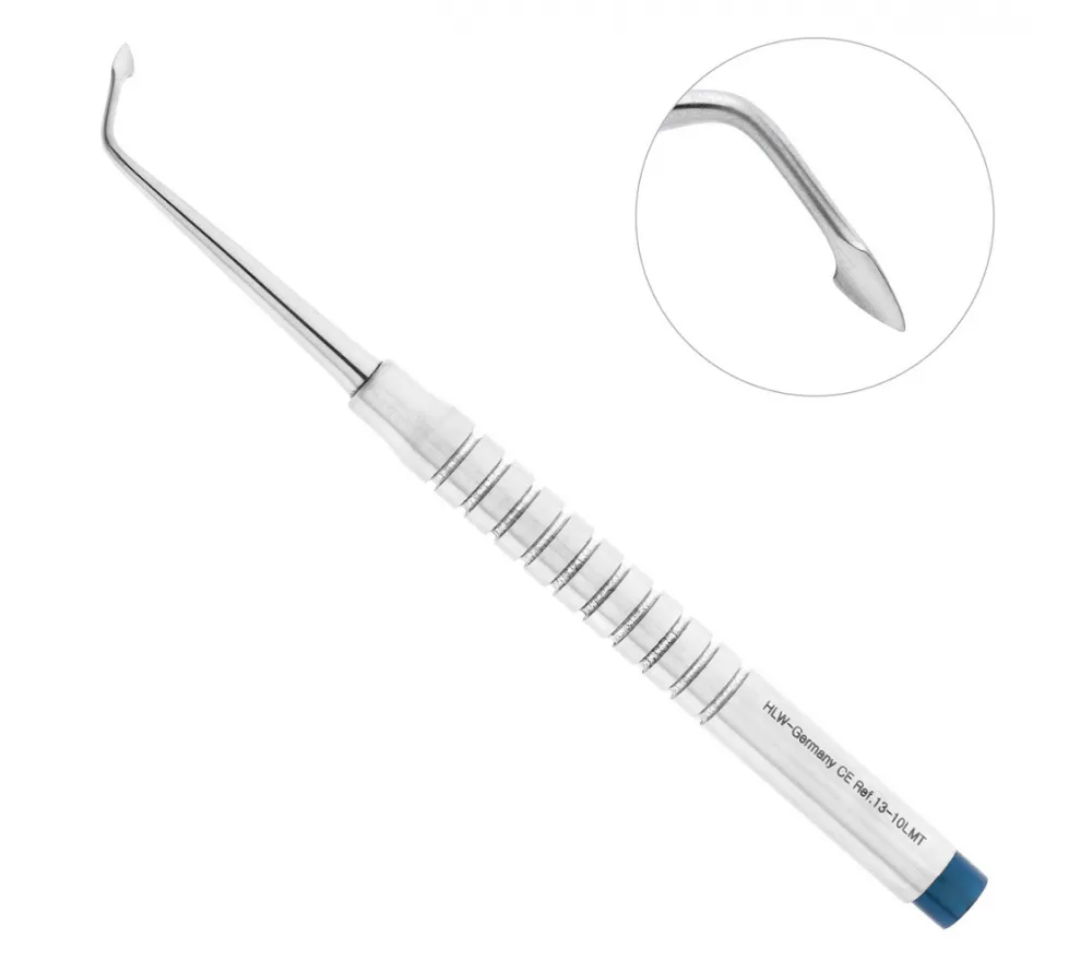 hlw элеватор мини изогнутый, левый, 3 мм, щечный, язычный