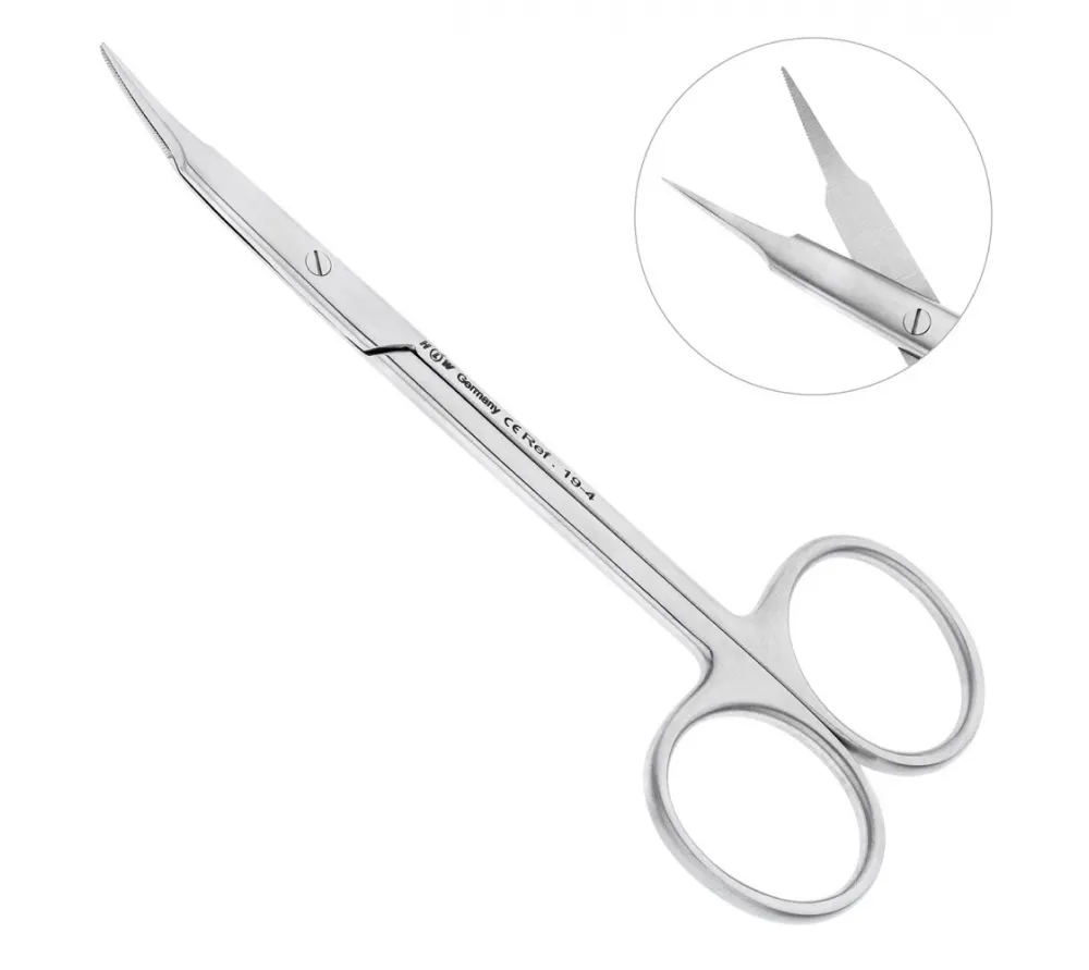 hlw stevens ножницы хирургические изогнутые, 115 мм
