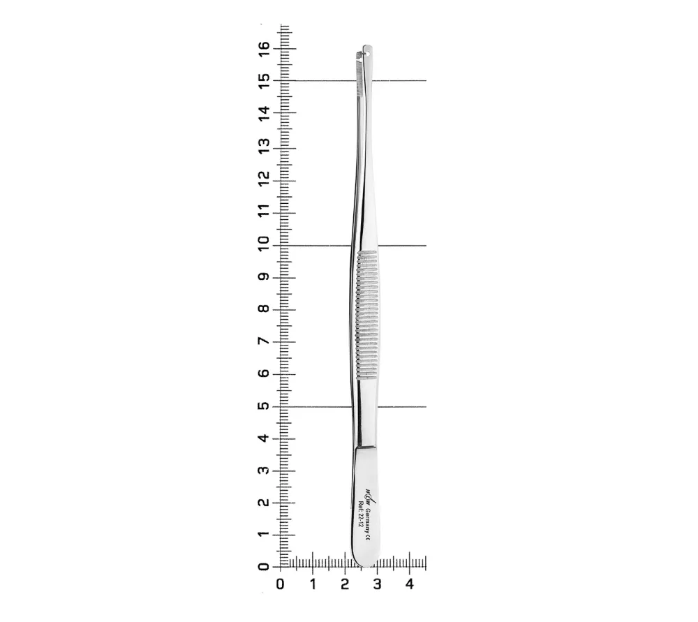 hlw пинцет шовный прямой, боковое окно, 150 мм  4