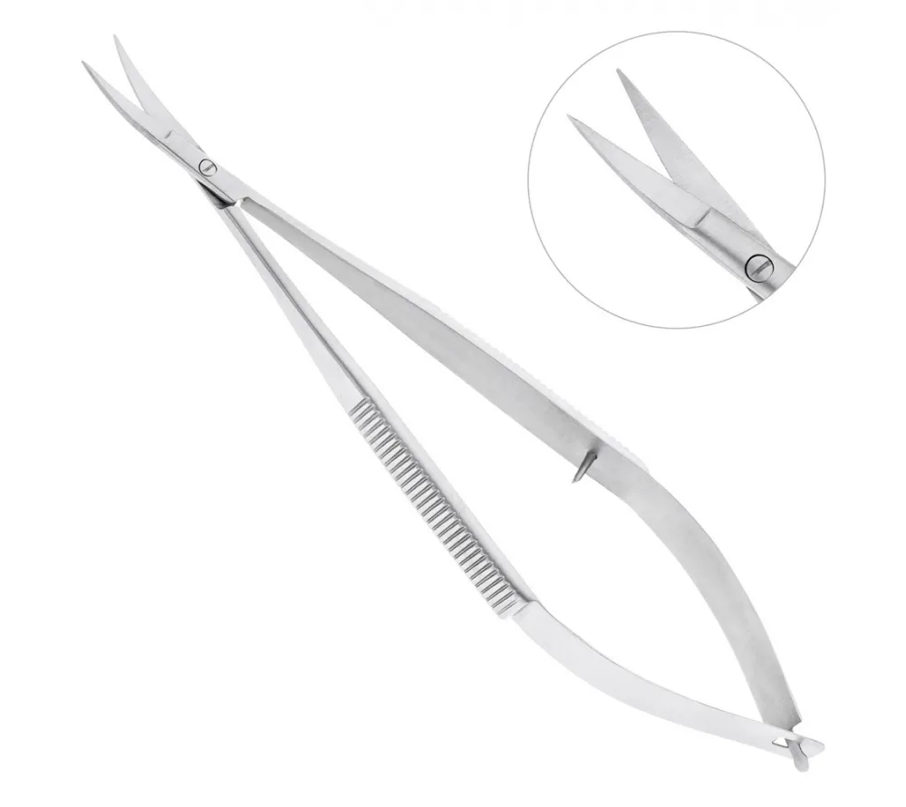 hlw castroviejo ножницы микрохирургические изогнутые,140 мм