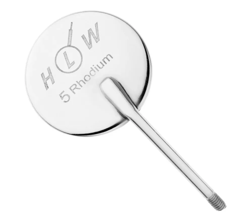 hlw зеркало стоматологическое, родий, №5, 24 мм (упак 12 шт)  2