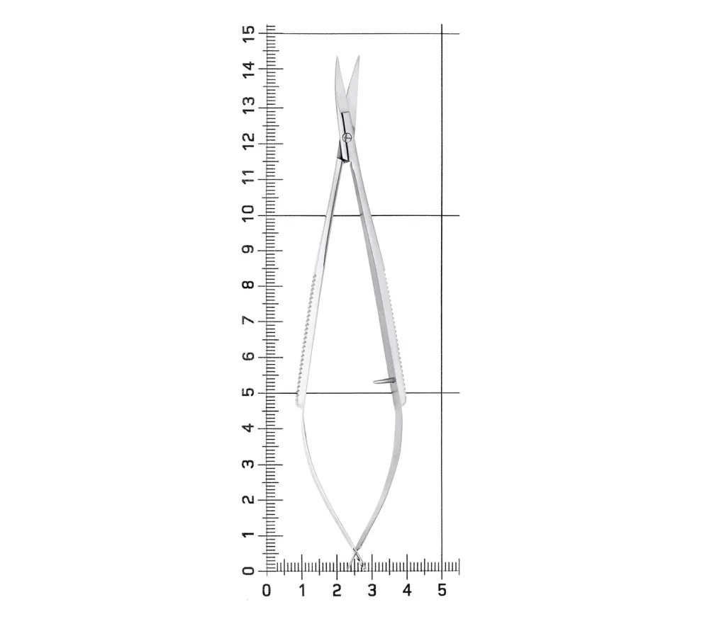 hlw castroviejo ножницы микрохирургические изогнутые,140 мм  5