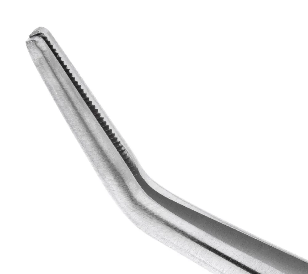 hlw gomel микропинцет анатомический изогнутый, 180 мм  3