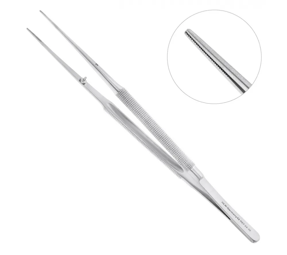 hlw gomel микропинцет анатомический прямой, 180 мм