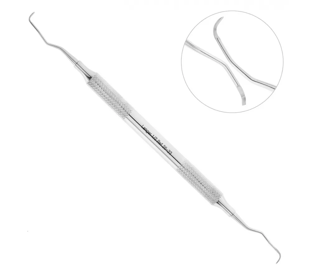 hlw langer кюрета, форма 1/2, ручка диаметр 8 мм