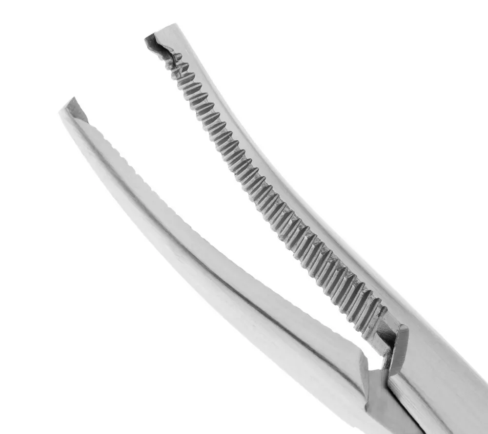 hlw kocherklemme зажим хирургический изогнутый с зубчиками, 12,5 см  3