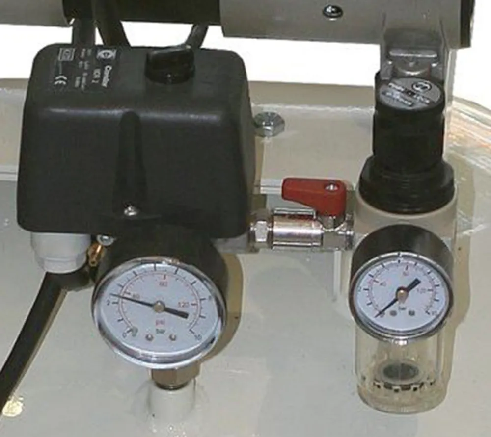 werther international rondine безмасляный воздушный компрессор для 1 стоматологической установки, с ресивером 24 л, 120 л/мин  3