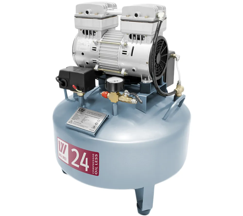 wuerwei w-601a безмасляный компрессор для одной стоматологической установки с ресивером 24 л (85 л/мин)