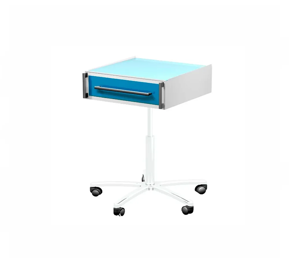 arkodor ar-31.3 передвижной столик с одним выдвижным ящиком, сверху стекло с возможностью регулировки высоты