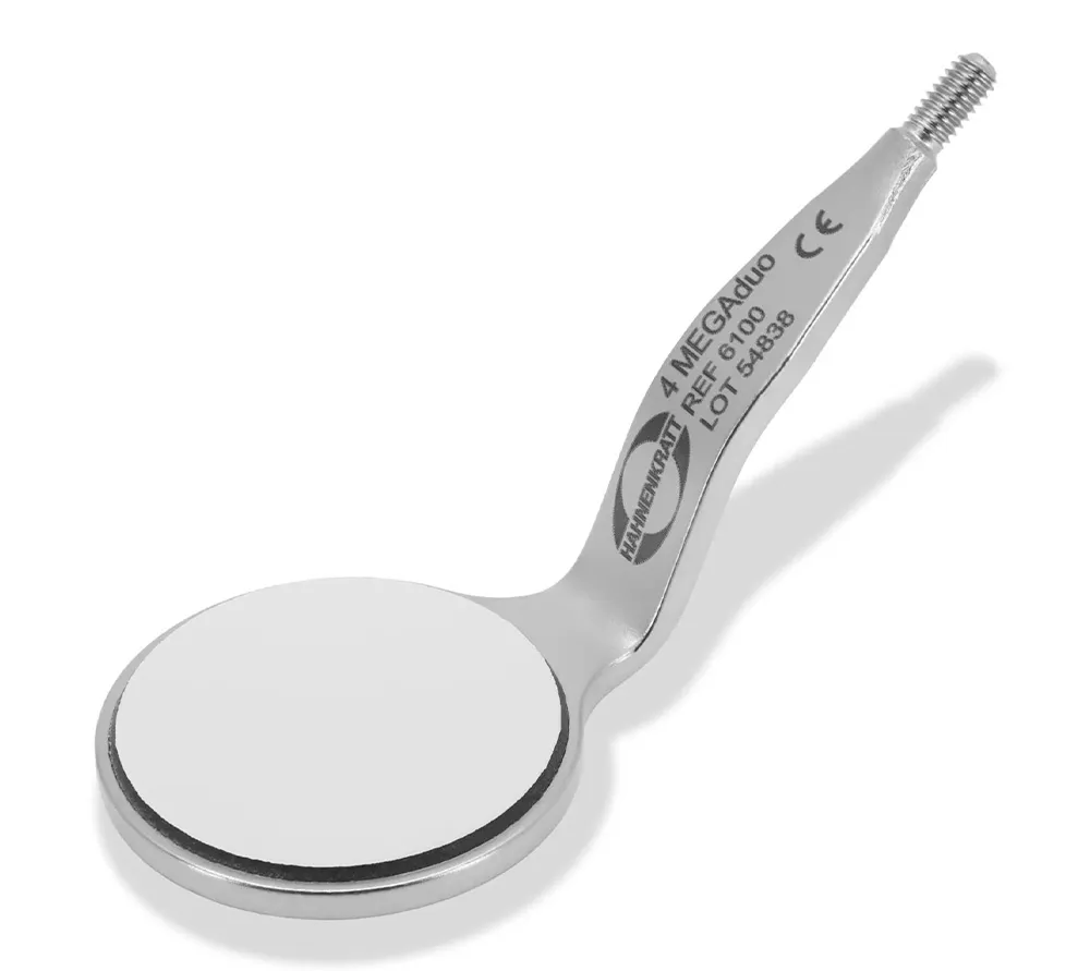 hahnenkratt megaduo fs rhodium ss зеркало двухстороннее, 22мм (6 шт в упаковке)